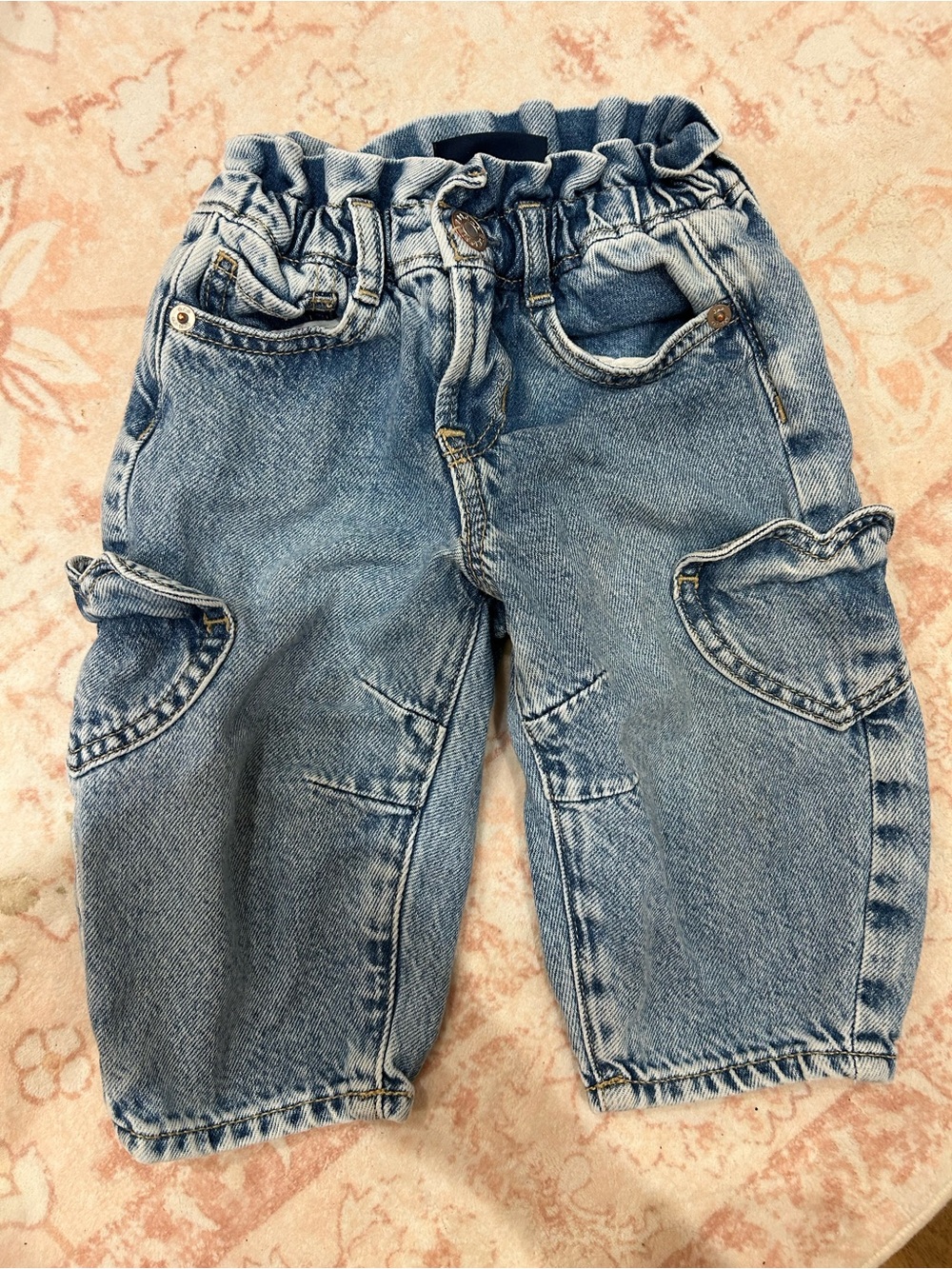 Gap baby barrel jeans with heart pockets